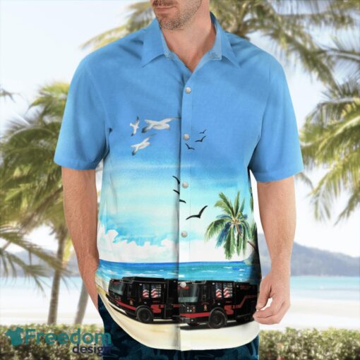 Delhi, Louisiana, Delhi Fire Department Tropical 3D Hawaiian Shirt Gift For Summer Product Photo 3