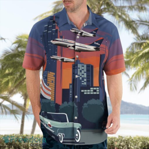 Delta Express Boeing 737-247 Tropical 3D Hawaiian Shirt Gift For Summer Product Photo 3