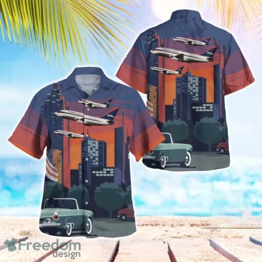 Delta Express Boeing 737-247 Tropical 3D Hawaiian Shirt Gift For Summer Product Photo 1