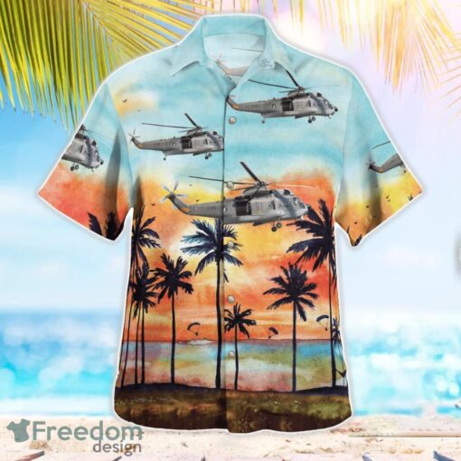 Denmark Air Force Sikorsky S-61A 3D Hawaiian Shirt Product Photo 2