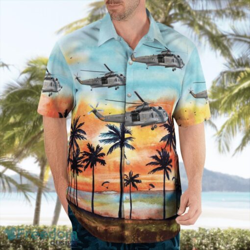 Denmark Air Force Sikorsky S-61A 3D Hawaiian Shirt Product Photo 3