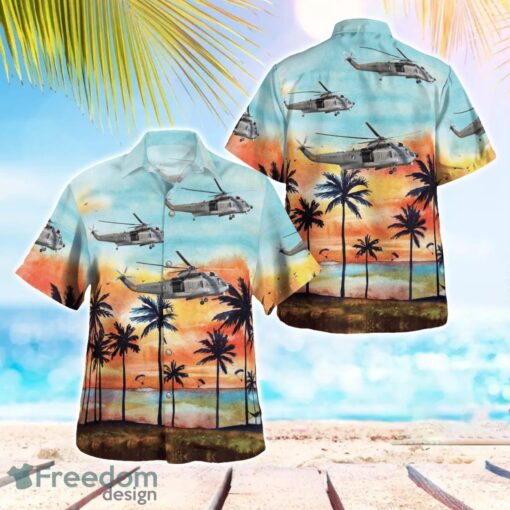 Denmark Air Force Sikorsky S-61A 3D Hawaiian Shirt Product Photo 1