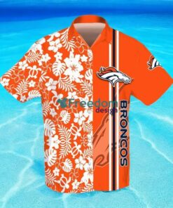Denver Broncos 3D Flower Hibiscus Hawaiian Shirt