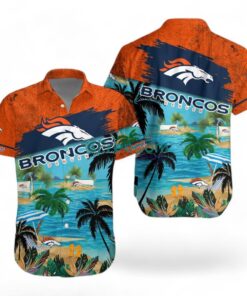 Denver Broncos Logo Combo Hawaiian Shirt And Short Trending Summer For Fans