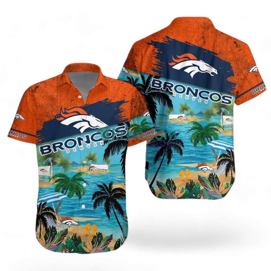 Denver Broncos Logo Combo Hawaiian Shirt And Short Trending Summer For Fans image Denver Broncos Logo Combo Hawaiian Shirt And Short Trending Summer For Fans Product Photo 1