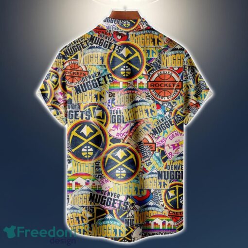 Denver Nuggets Logo All Printed 3D Hawaiian Shirt For Fans NBA Hawaiian Shirt Product Photo 2