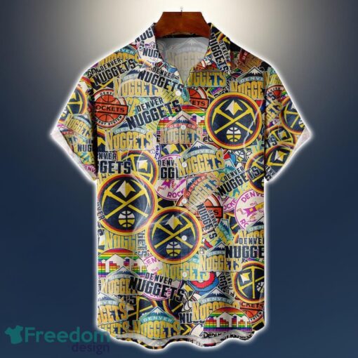 Denver Nuggets Logo All Printed 3D Hawaiian Shirt For Fans NBA Hawaiian Shirt Product Photo 1