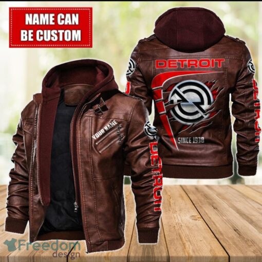 Detroit Diesel 2D Leather Jacket For Men Custom Name Special Gift Ideas Product Photo 2