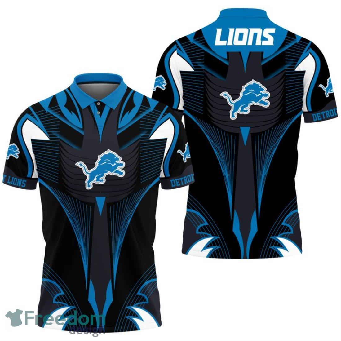 Detroit Lions Abstract Pattern Polo Shirt image Detroit Lions Abstract Pattern Polo Shirt Product Photo 1