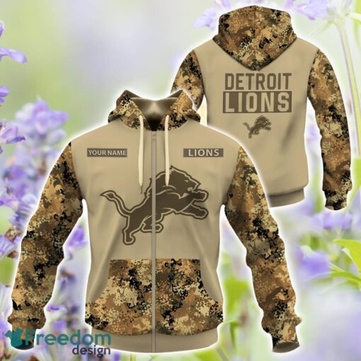 Detroit Lions Autumn season Hunting Gift 3D TShirt Sweatshirt Hoodie Zip Hoodie Custom Name For Fans Product Photo 4