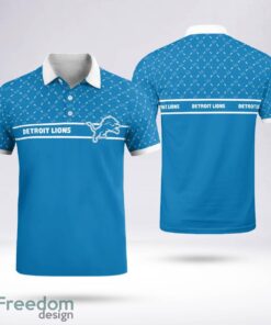 Detroit Lions Team Logo Polo Shirt New For Men Women Fans