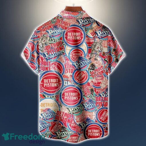 Detroit Pistons Logo All Printed 3D Hawaiian Shirt For Fans NBA Hawaiian Shirt Product Photo 2