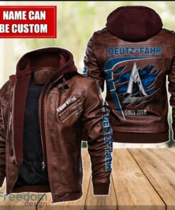 Deutz-Fahr 2D Leather Jacket For Men Custom Name Special Gift Ideas Product Photo 2