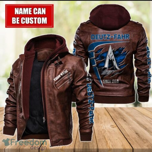 Deutz-Fahr 2D Leather Jacket For Men Custom Name Special Gift Ideas Product Photo 2