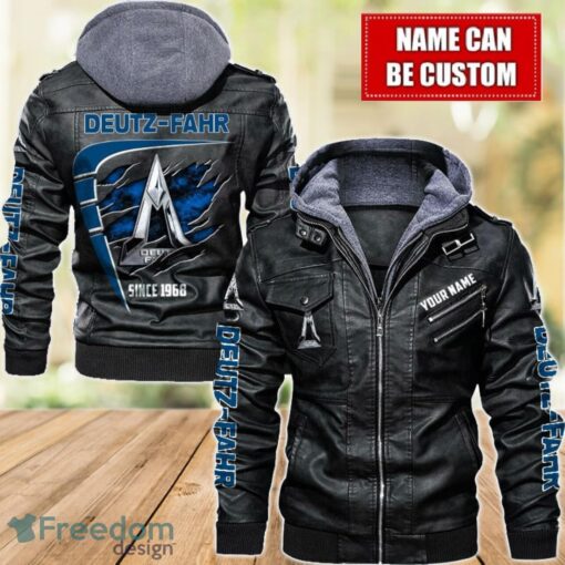 Deutz-Fahr 2D Leather Jacket For Men Custom Name Special Gift Ideas Product Photo 1