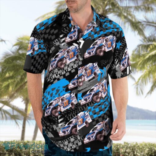 Dirt Track Racing Aloha Hawaiian Shirt Product Photo 4