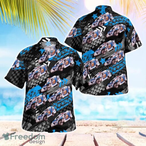 Dirt Track Racing Aloha Hawaiian Shirt Product Photo 1