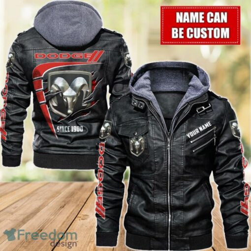 Dodge 2D Leather Jacket For Men Custom Name Special Gift Ideas Product Photo 1