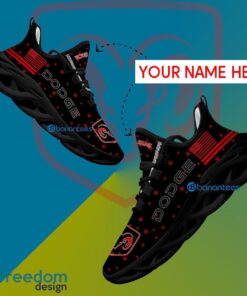 Dodge Car Racing Running Sneaker Detail Custom Name Gift Max Soul Shoes USA Flag Star New For Fans - Dodge Car Racing Running Shoes New Trending Personalized Photo 1