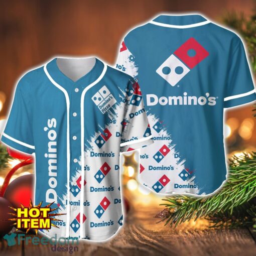 Domino's Pizza Logo Printed Baseball Jersey Shirt For Men And Women Product Photo 1