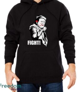 Donald Trump FIGHT! Shirt - Men Black Hoodie