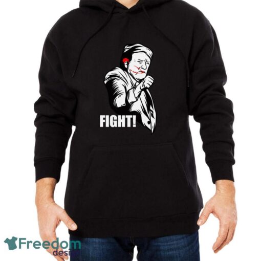 Donald Trump FIGHT! Shirt - Men Black Hoodie