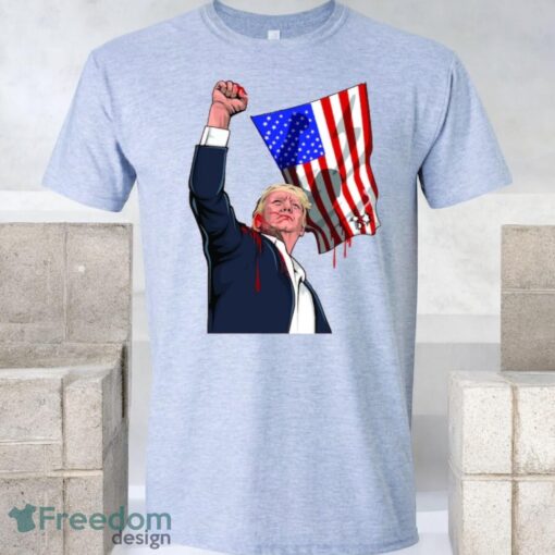 Donald Trump Shooting Flag Shirt Product Photo 2