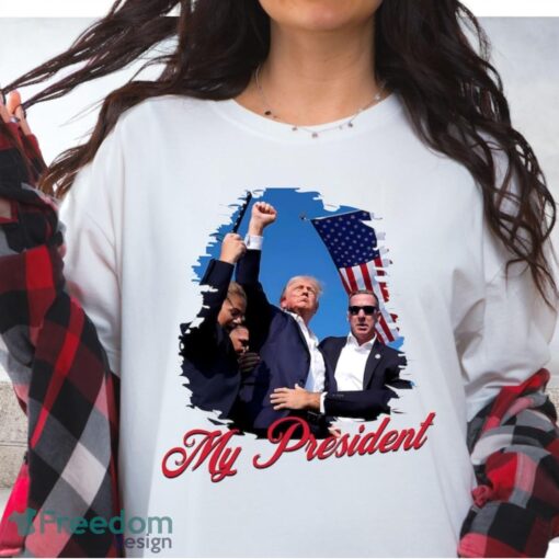 Donald Trump Shooting My President Shirt Product Photo 1