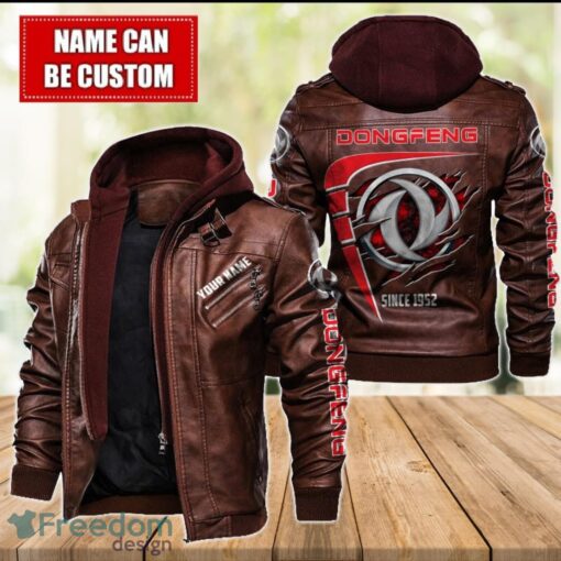 Dongfeng 2D Leather Jacket For Men Custom Name Special Gift Ideas Product Photo 2