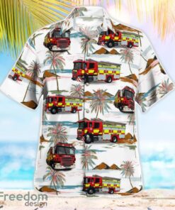 Dorset & Wiltshire Fire and Rescue Service Beach Hawaiian Shirt Summer Gift Product Photo 2