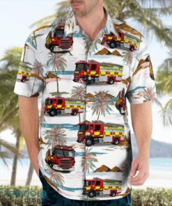 Dorset & Wiltshire Fire and Rescue Service Beach Hawaiian Shirt Summer Gift Product Photo 3