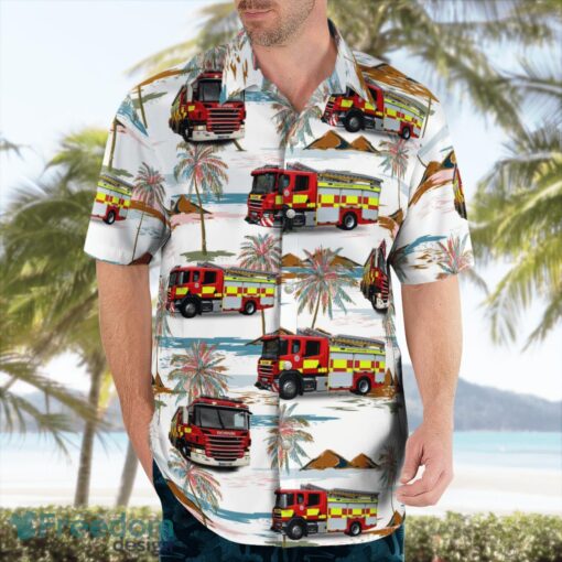 Dorset & Wiltshire Fire and Rescue Service Beach Hawaiian Shirt Summer Gift Product Photo 3