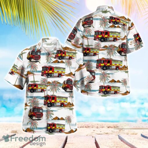 Dorset & Wiltshire Fire and Rescue Service Beach Hawaiian Shirt Summer Gift Product Photo 1