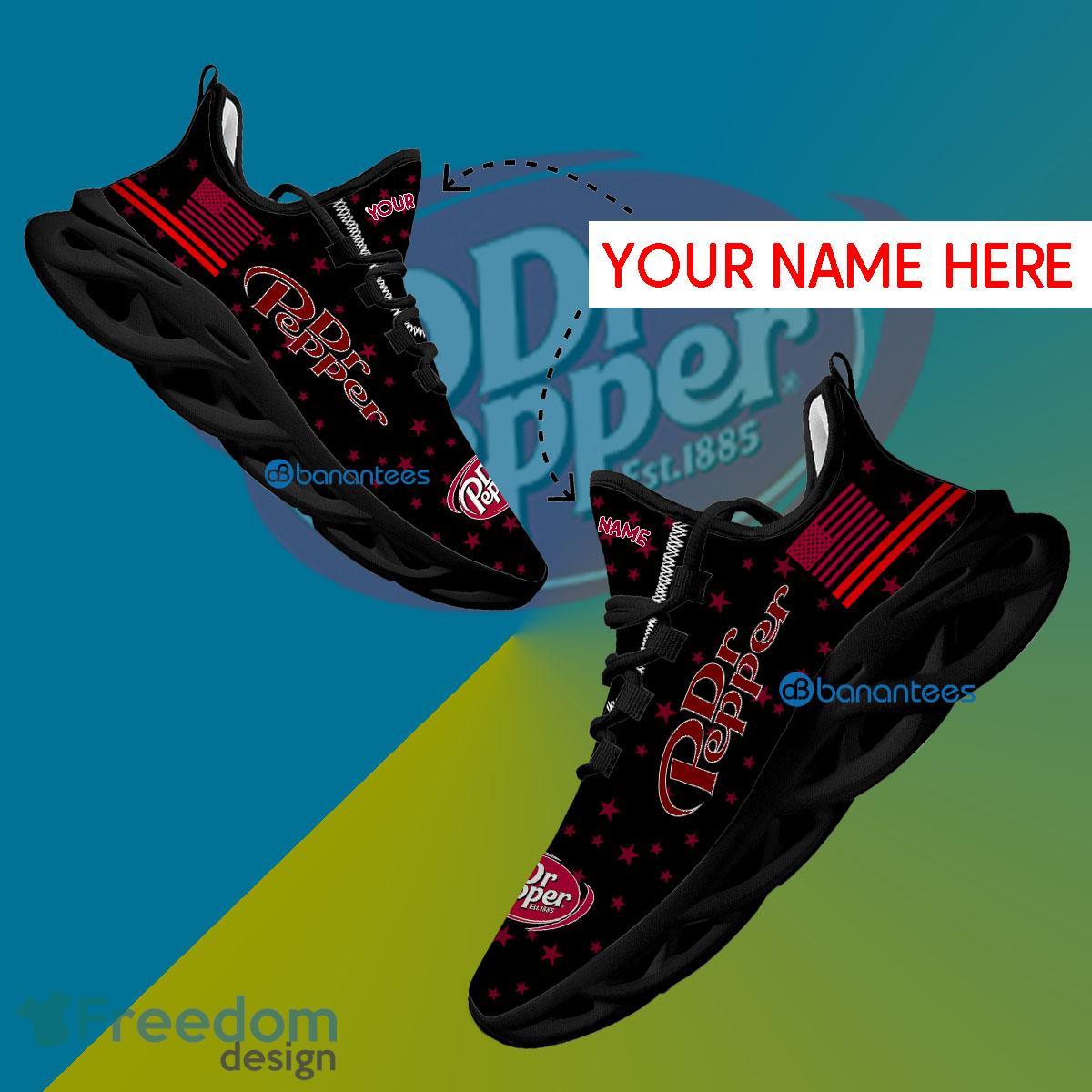 Dr Pepper Chunky Sneaker Innovative Custom Name Gift Max Soul Shoes USA Flag Star New For Fans image Dr Pepper Chunky Sneaker Innovative Custom Name Gift Max Soul Shoes USA Flag Star New For Fans - Dr Pepper Running Shoes New Trending Personalized Photo 1
