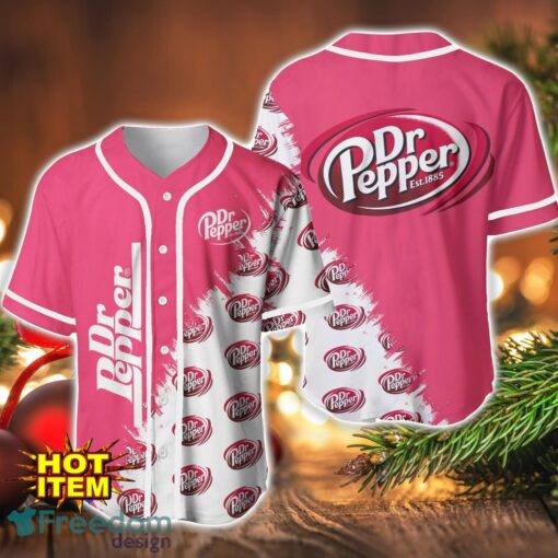 Dr Pepper Logo Printed Baseball Jersey Shirt For Men And Women Product Photo 1