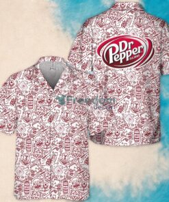 Dr Pepper Summer Doodle Art Tropical Aloha Hawaiian Shirt Dr Pepper Summer Doodle Art Tropical Aloha Hawaiian Shirt