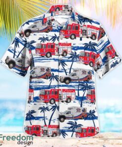 Dubuque County, Iowa, Key West Fire Department Hawaiian Shirt Summer Beach Shirt Product Photo 2