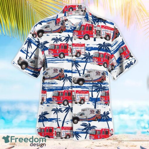 Dubuque County, Iowa, Key West Fire Department Hawaiian Shirt Summer Beach Shirt Product Photo 2