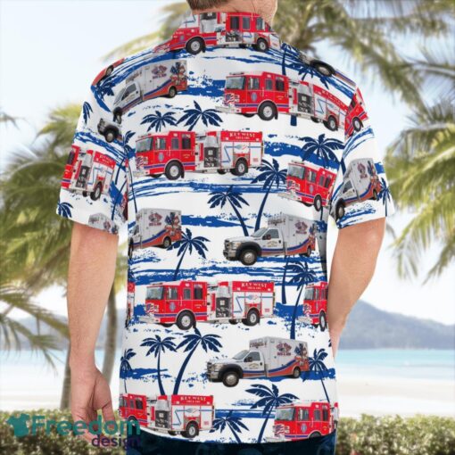 Dubuque County, Iowa, Key West Fire Department Hawaiian Shirt Summer Beach Shirt Product Photo 4