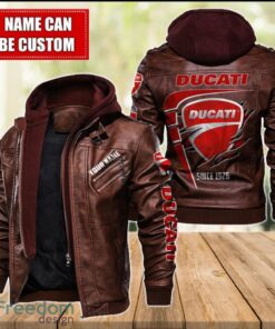 Ducati 2D Leather Jacket For Men Custom Name Special Gift Ideas Product Photo 2