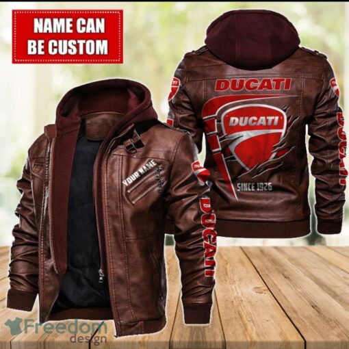 Ducati 2D Leather Jacket For Men Custom Name Special Gift Ideas Product Photo 2