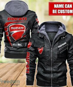 Ducati 2D Leather Jacket For Men Custom Name Special Gift Ideas Product Photo 1