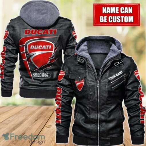 Ducati 2D Leather Jacket For Men Custom Name Special Gift Ideas Product Photo 1