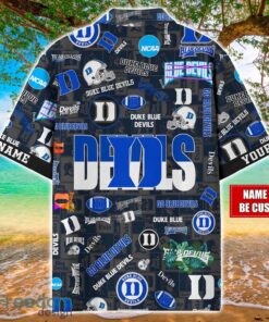 Duke Blue Devils Logo Hawaiian Shirt For Fans Trending Beach Shirt Custom Name Product Photo 2