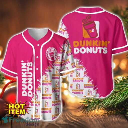 Dunkin Donuts Logo Printed Baseball Jersey Shirt For Men And Women Product Photo 1