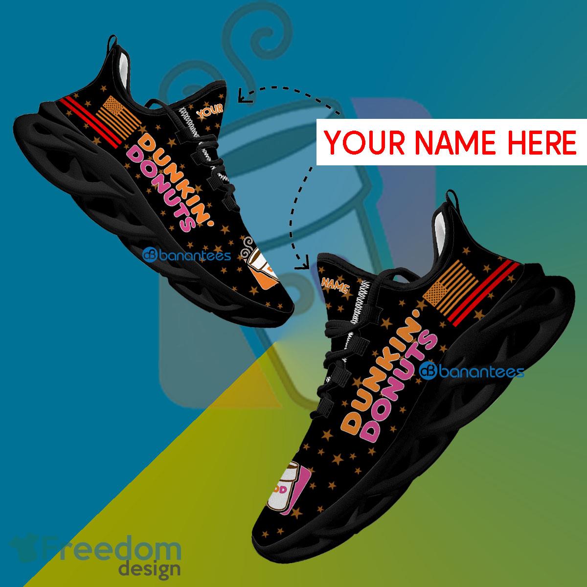 Dunkin’ Donuts Sport Sneaker Luxury Custom Name Gift Max Soul Shoes USA Flag Star New For Fans image Dunkin’ Donuts Sport Sneaker Luxury Custom Name Gift Max Soul Shoes USA Flag Star New For Fans - Dunkin’ Donuts Running Shoes New Trending Personalized Photo 1