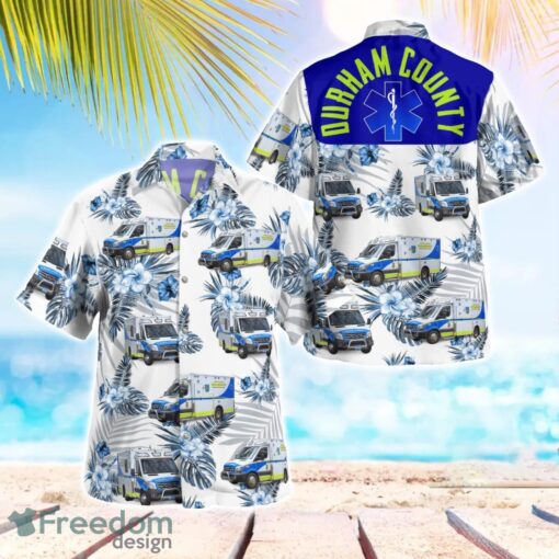 Durha County Emergency Medical Services 3D Summer Aloha Hawaiian Shirt Product Photo 1