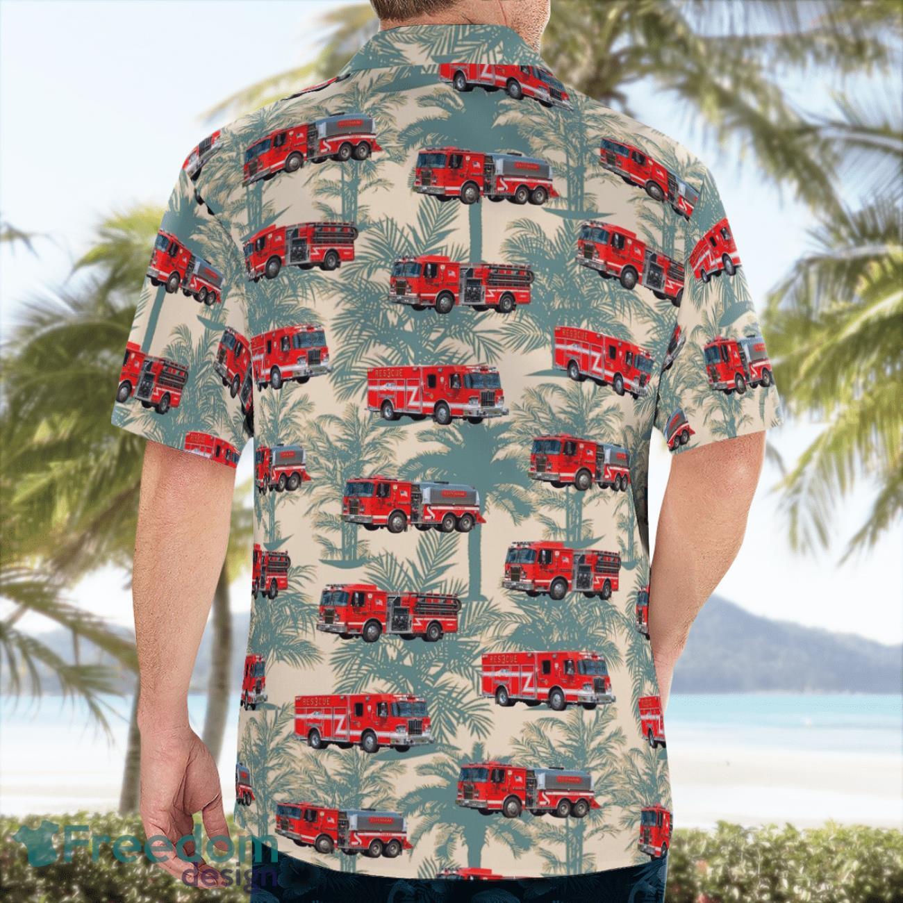 Durham, Connecticut, Durham Volunteer Fire Company Summer Hawaiian Shirt For Men Women image Durham, Connecticut, Durham Volunteer Fire Company Summer Hawaiian Shirt For Men Women Product Photo 2