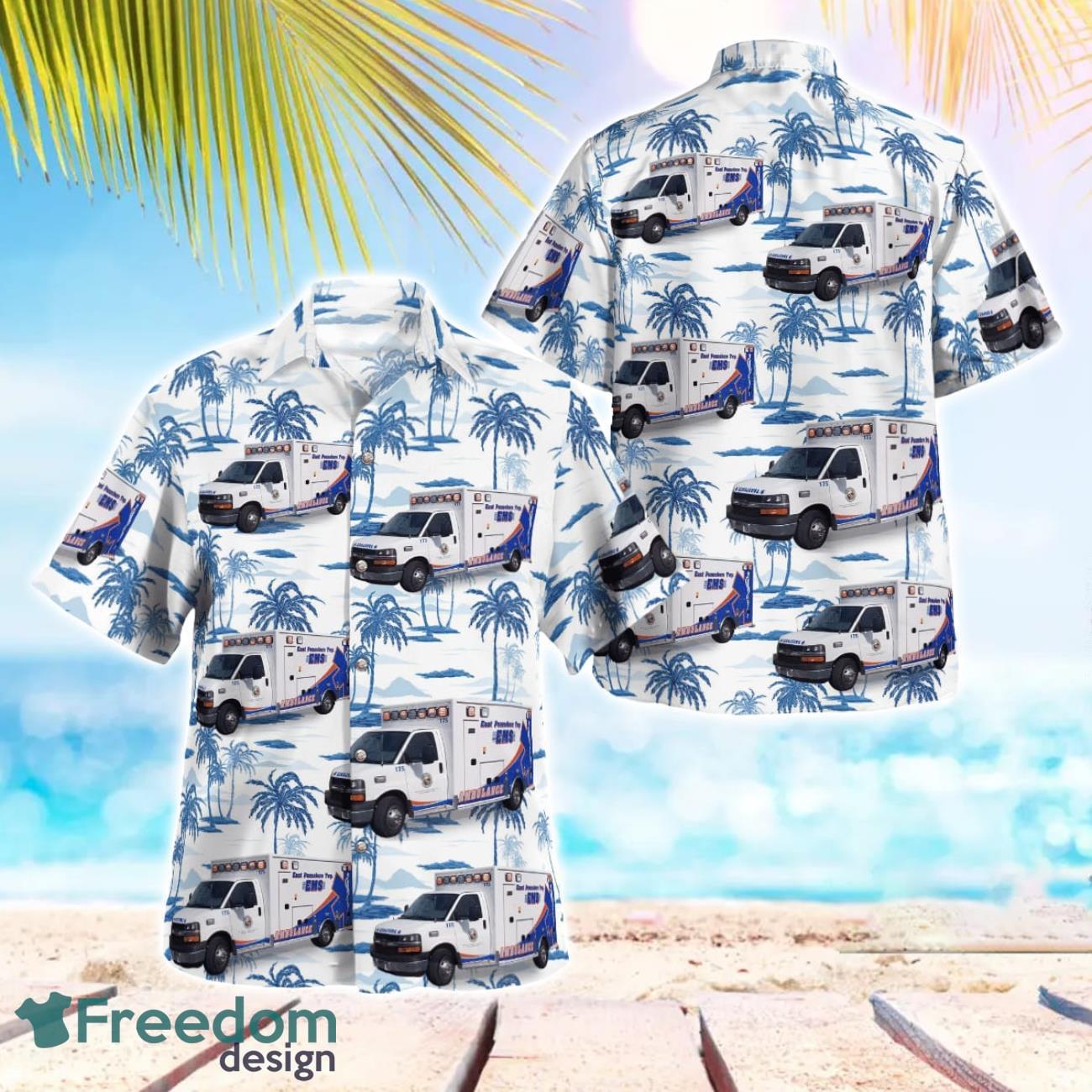 East Pennsboro EMS 3D Summer Aloha Hawaiian Shirt image East Pennsboro EMS 3D Summer Aloha Hawaiian Shirt Product Photo 1