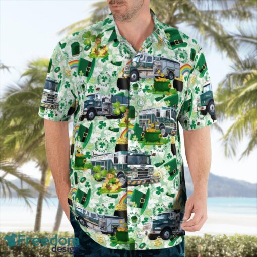 East Rivanna Volunteer Fire Company, Saint Patrick's Day 3D Summer Aloha Hawaiian Shirt Product Photo 3